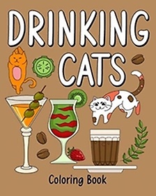 Drinking Cats Coloring Book