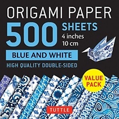 <font title="Origami Paper 500 Sheets Blue and White 4