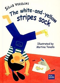 The white-and-yellow stripes sock